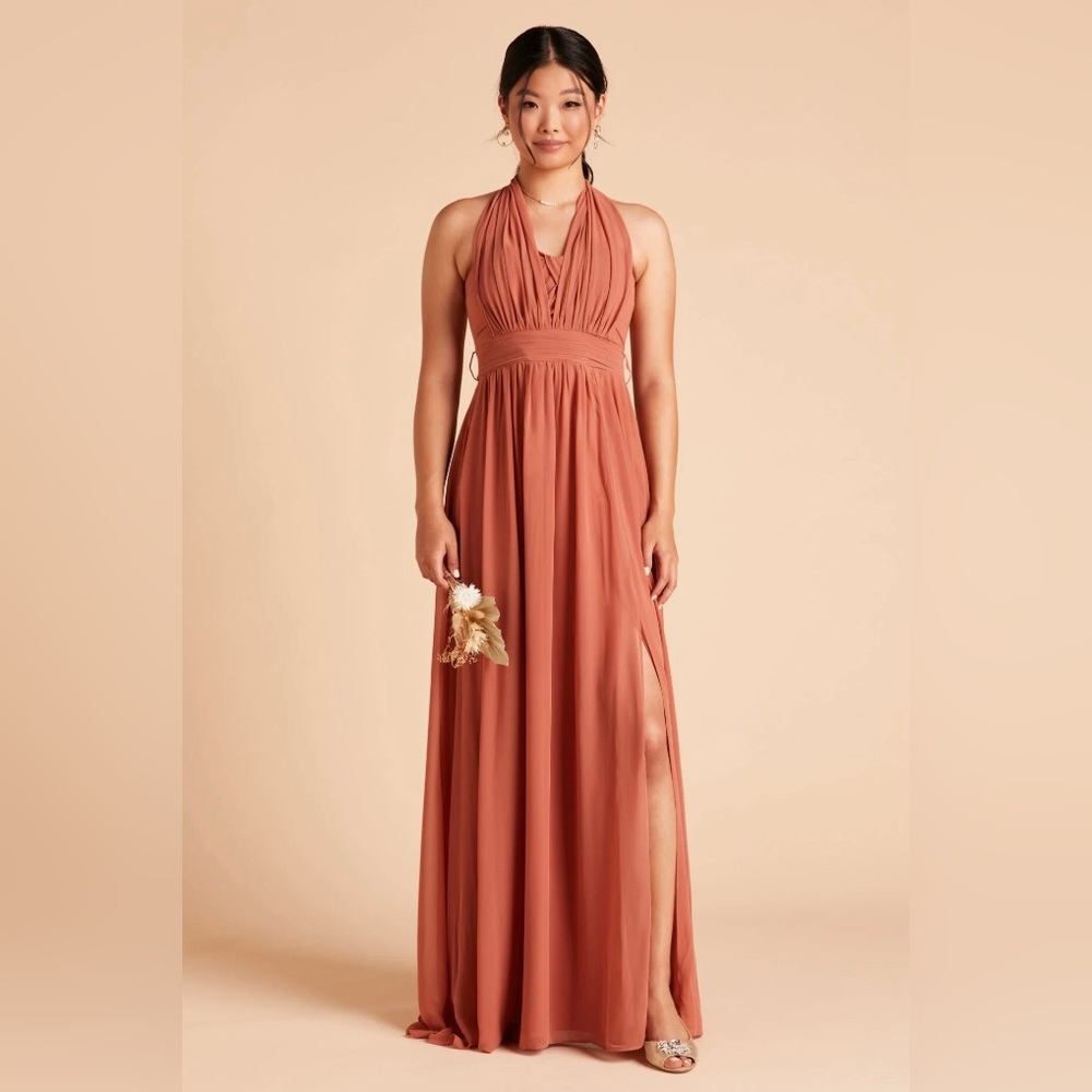 Birdy Grey Grace Convertible Dress with Slit in Terracotta - Picture 3 of 7